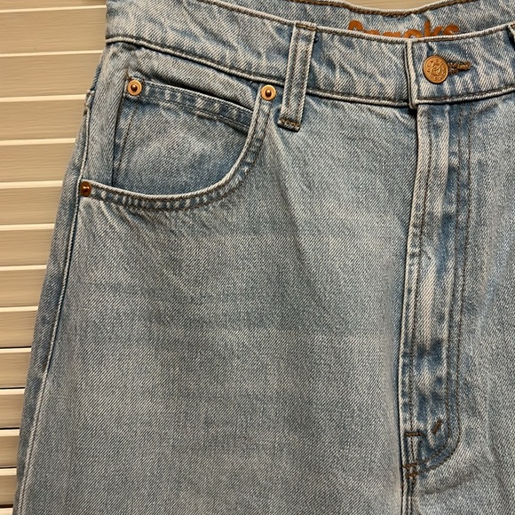 MOTHER SNACKS Denim High Waist Pushpop Cuff Just A Nibble Jeans, Size 27 - Picture 6 of 16